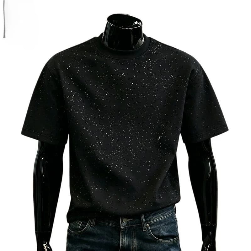 Retro Short Sleeved T-shirt for Men, Summer High Street Style, Rugged and Handsome