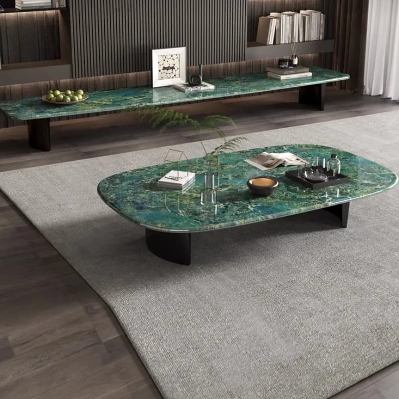 -+Organizer Italian Coffee Table Clear Floor Luxury Glam Coffee Table Unique Display Wohnzimmer Tisch Furniture Accessories