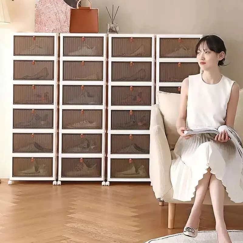 Narrow Plastic Foldable Shoe Stand Display Stackable Corridor Abinet Shoe Shelf Storage Shelves Dorm Zapateras House Furniture