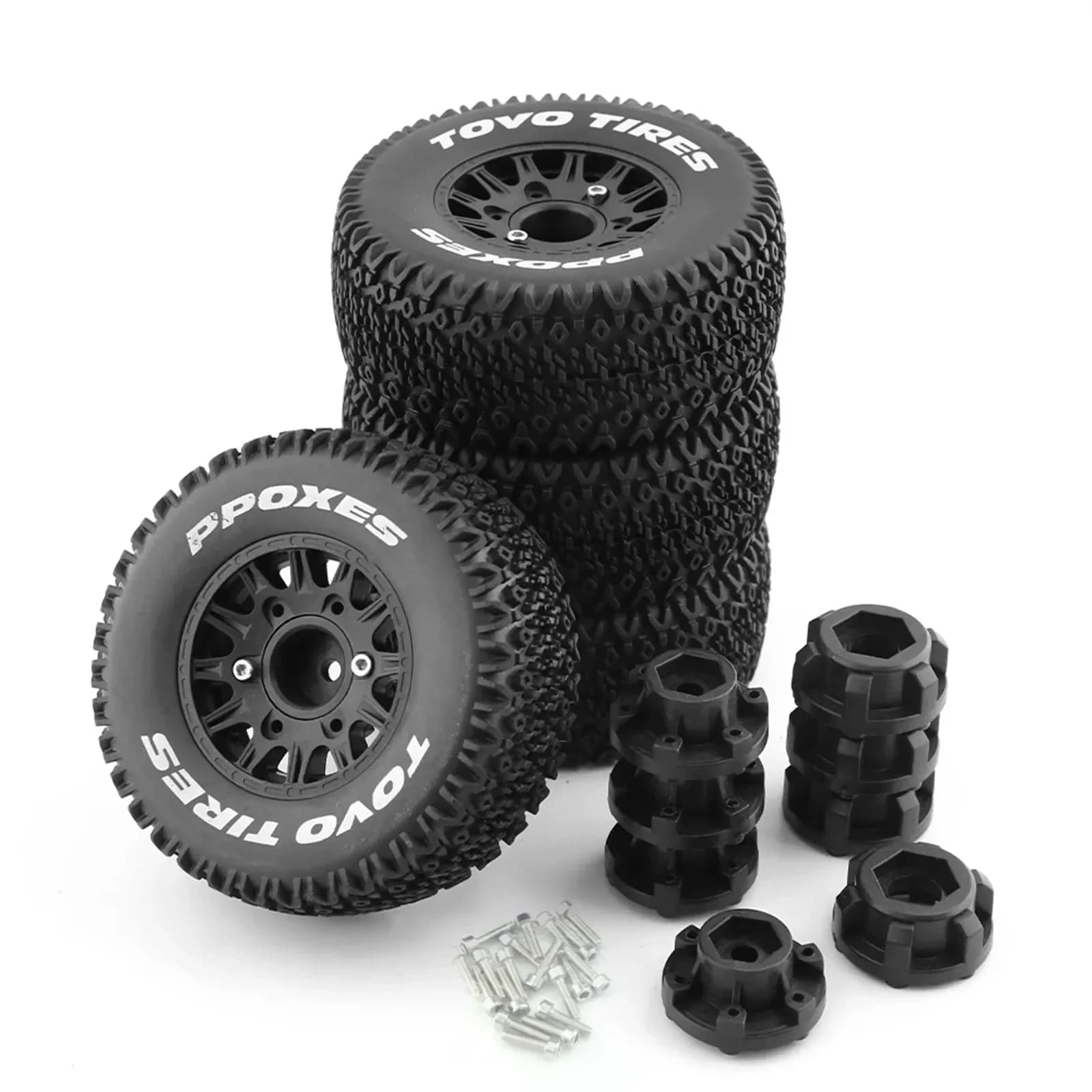 1/10 1/8 RC Short Course Truck Tires And Wheels 12mm 14mm 17mm Hex for 1:8 1:10 Off Road Truck Car Traxxas Slash 2WD 4×4 Axial