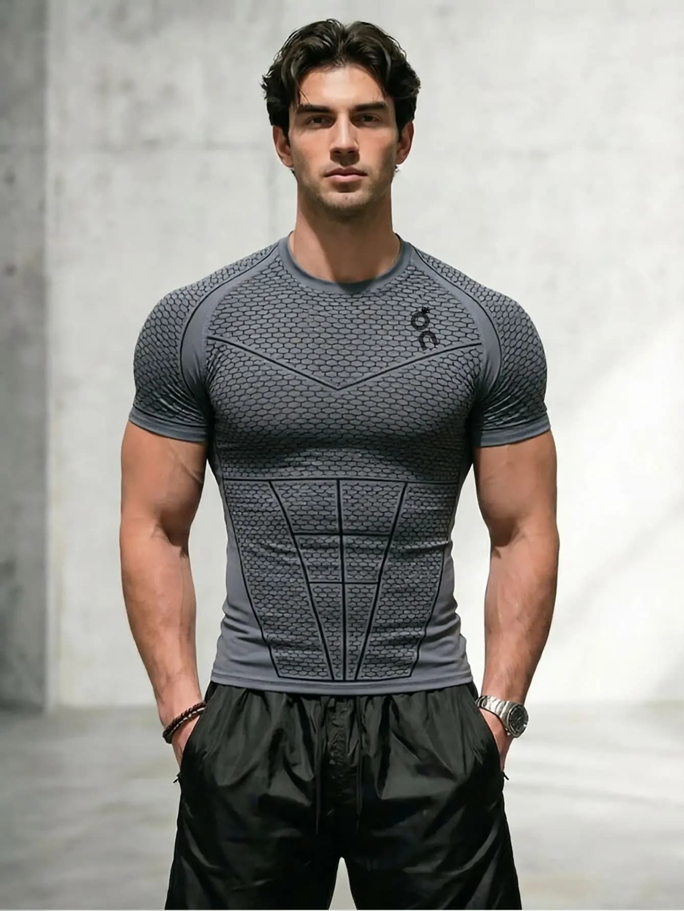 Summer Sports T Shirt Men Gyms Short Sleeve Fitness T-Shirt Male Quick-Dry Workout Outdoor Tight Tees Tops Men Sportswear