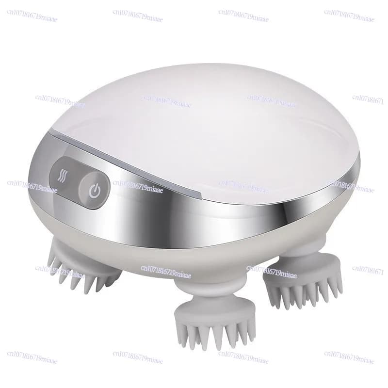 New Hot Compress Red Light Head Massager Household Gift Charging Dynamic Kneading Vibration Waterproof Scalp Head Massage