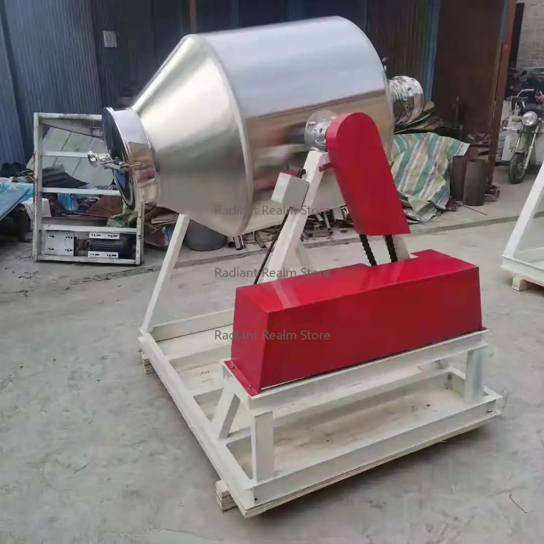Food Grade Stainless Steel Powder Waist Drum for Grains Mixing Milk Tea Seasoning Food & Motor Core Component