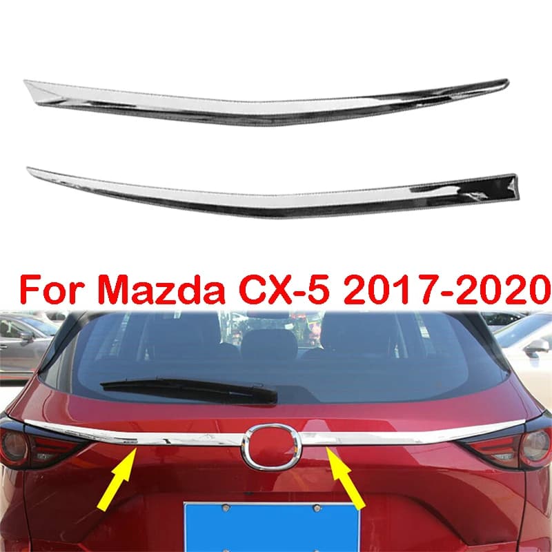 For Mazda CX-5 2017 2018 2019 2020 Car Rear Trunk Lid Cover Tailgate Trim Chrome ABS Tailgate Cover Trim