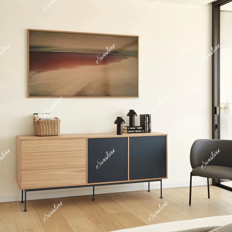 Nordic Italian minimalist tea cabinet bedroom storage side cabinet