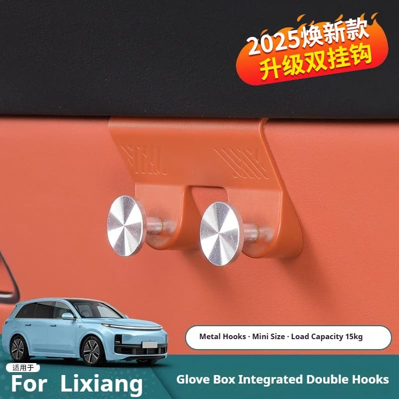 For Li Lixiang L6 L7 L8 L9 I8 MEGA Car Glove Box Dual Hooks Leading Ideal Foldable Rear Seatback Hook Storage Hook Accessories