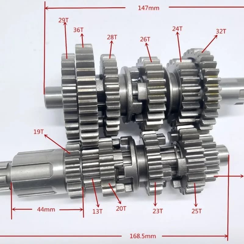 Transmission Gear CG125 Main and Auxiliary Shaft Gear    Car Accessories Accessori Auto