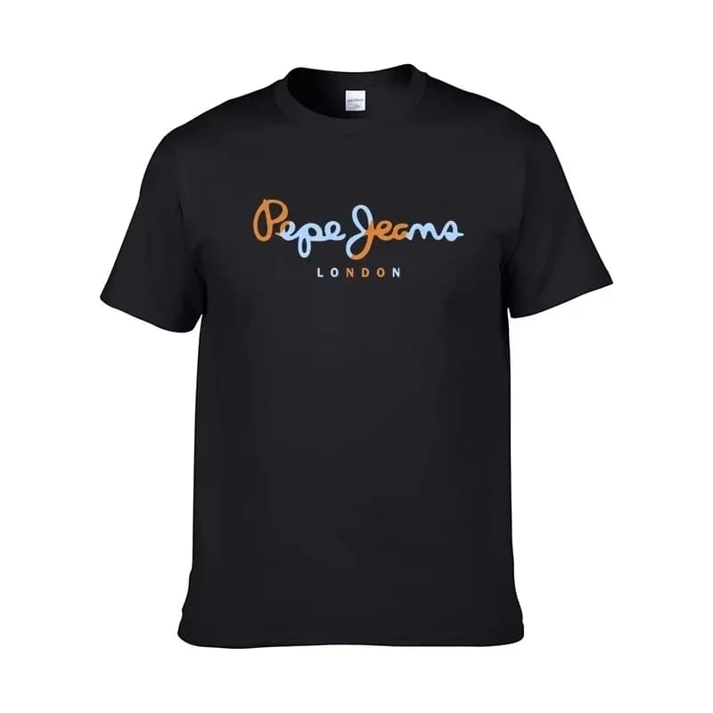 Fashionable Men's Classic Basic T-shirt Simple Letter Printed Short-sleeved Tops Breathable Daily Tee Vintage Male Streetwear