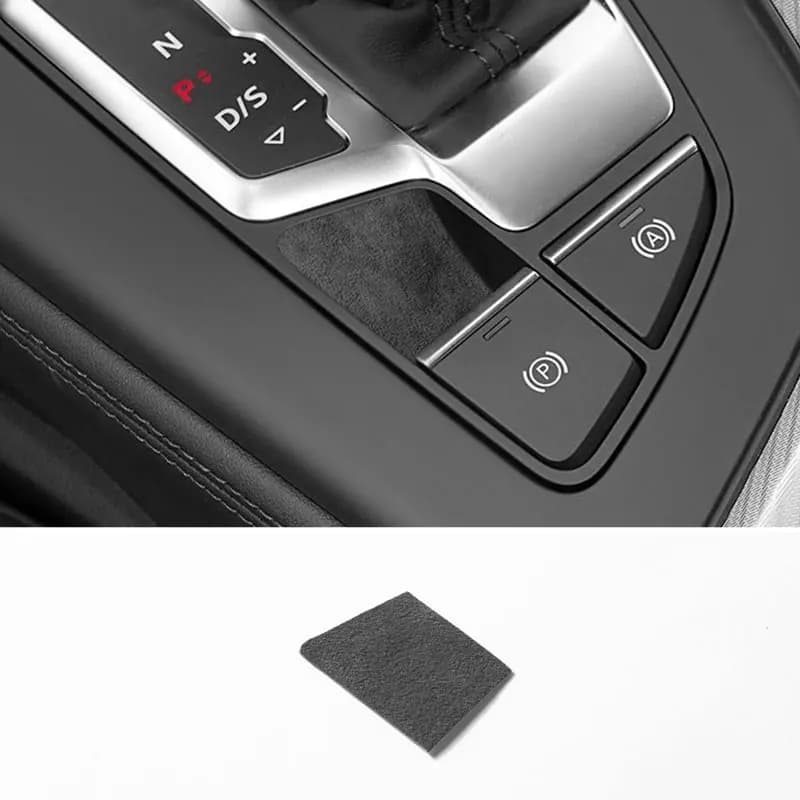 For Audi Sport A5 F5 A4 S4 S5 B9 ( 2017-2024 ) Handbrake Button Knob Trim Sticker Made of Alcantara Car Interior Accessories