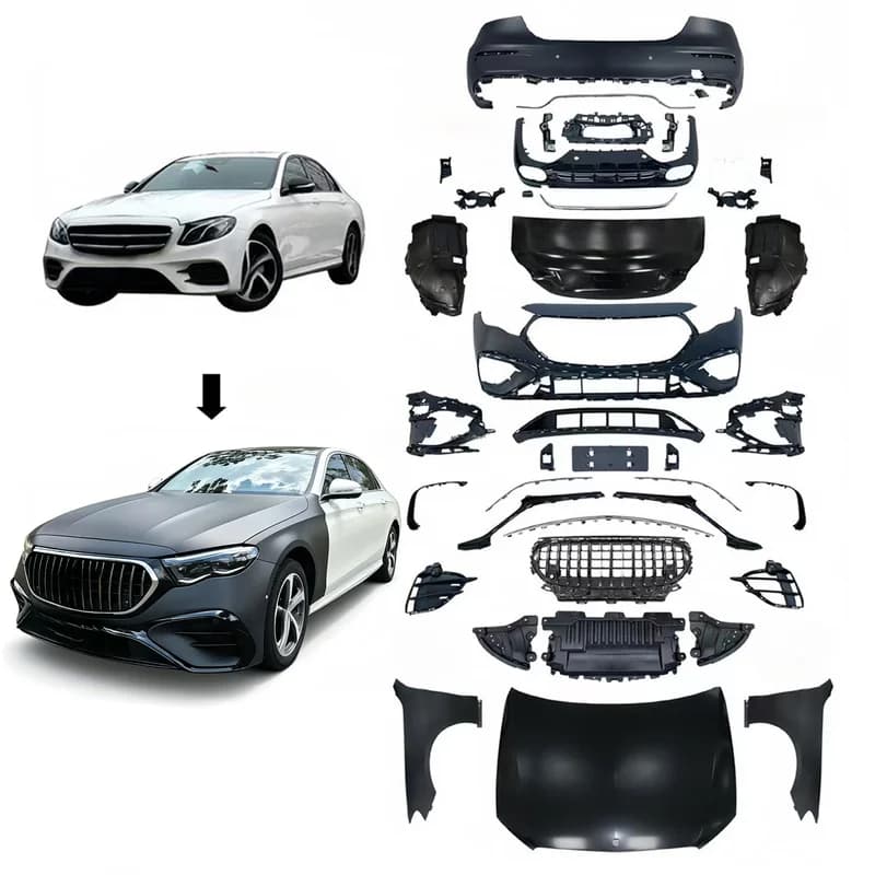 High Quality E53 Style Body Kit With Front Rear Bumper Headlights For E Class W213 2016-2019 Exterior Upgrade Tuning Parts