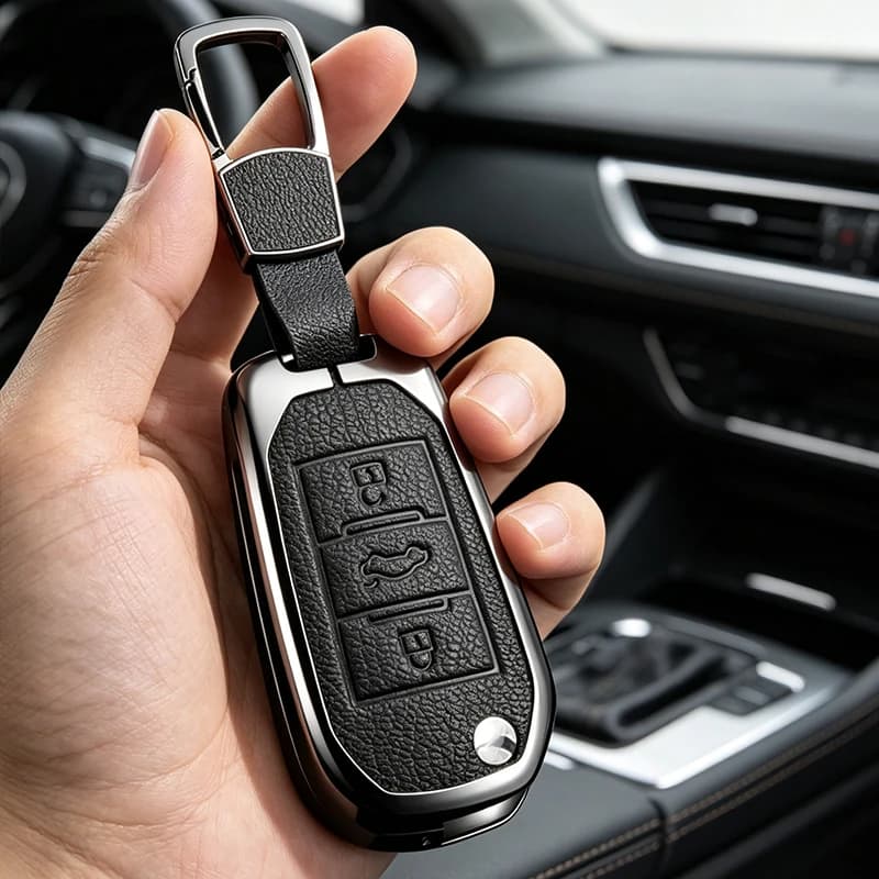 Zinc Alloy Car Key Case Cover For Peugeot 208 308 408 508 2008 3008 4008 5008 For Citroen C3 C4 CACTUS C6 C8 Protect Shell