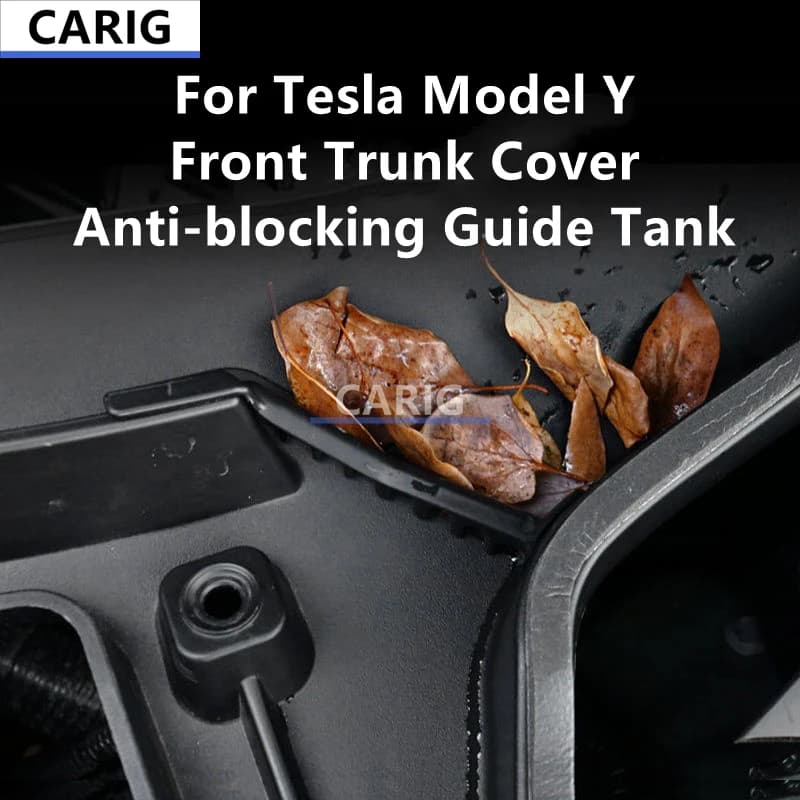 For Tesla Model Y Front Trunk Cover Anti-blocking Guide Tank Anti-blocking Filter Grille Accessories
