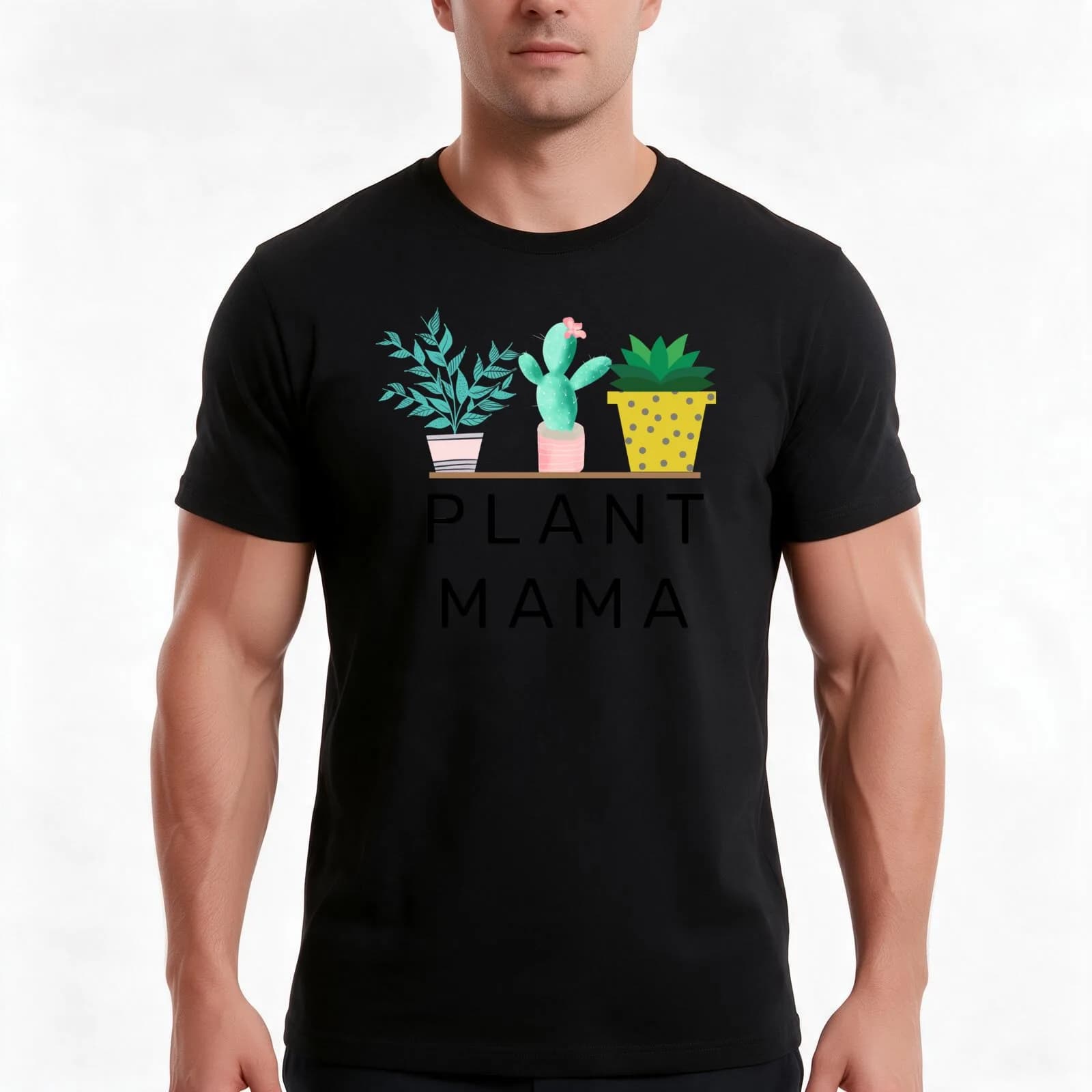 Plant Mama T-Shirt, Summer Casual Cotton Tee, Oversized Streetwear Tops, Vintage Graphic Print, Loose Fit Short Sleeve