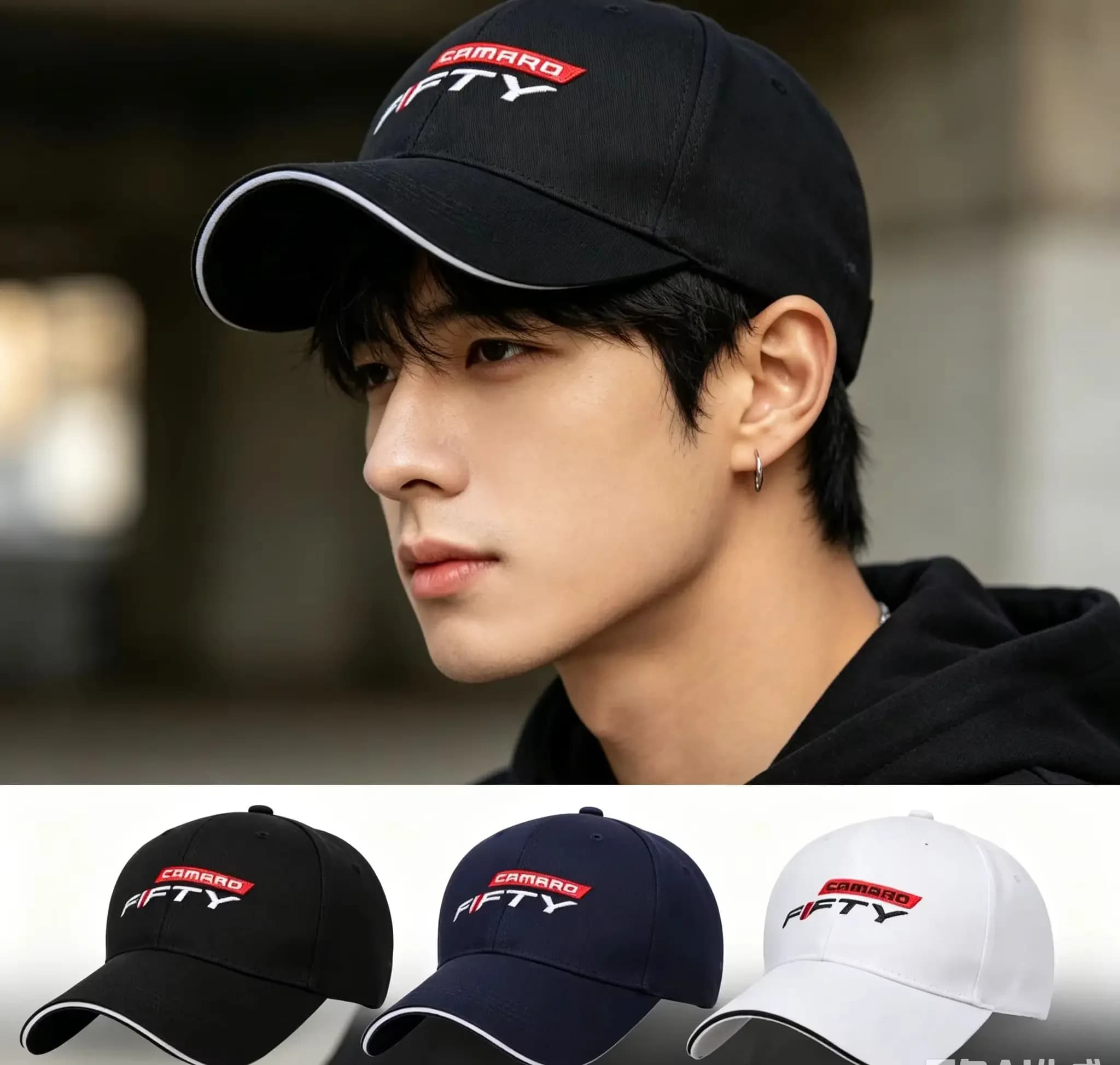 Unisex Camaro Embroidery Baseball Cap Adjustable Snapback Hip Hop Fashion Hat for Men And Women Outdoor Sports Sun Protection