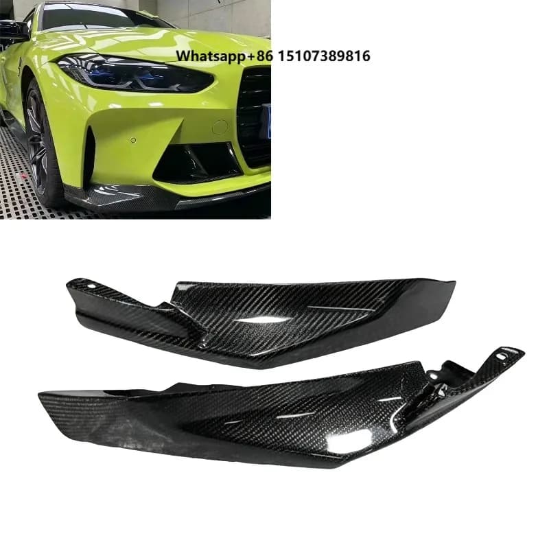 Carbon Fiber Front Splitter for 3 Series M3 G80 4 Series M4 G82 2021+ Self-adhesive Bumper Lip Spoiler Bodykit