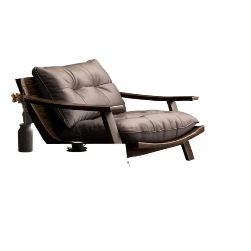 Solid wood lounge chair