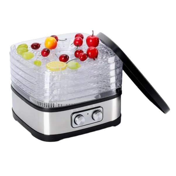 4-Layer Food Dryer Built-in LED Intelligent Temperature Time Control Fruit and Vegetable Dry Machine 220V EU Plug