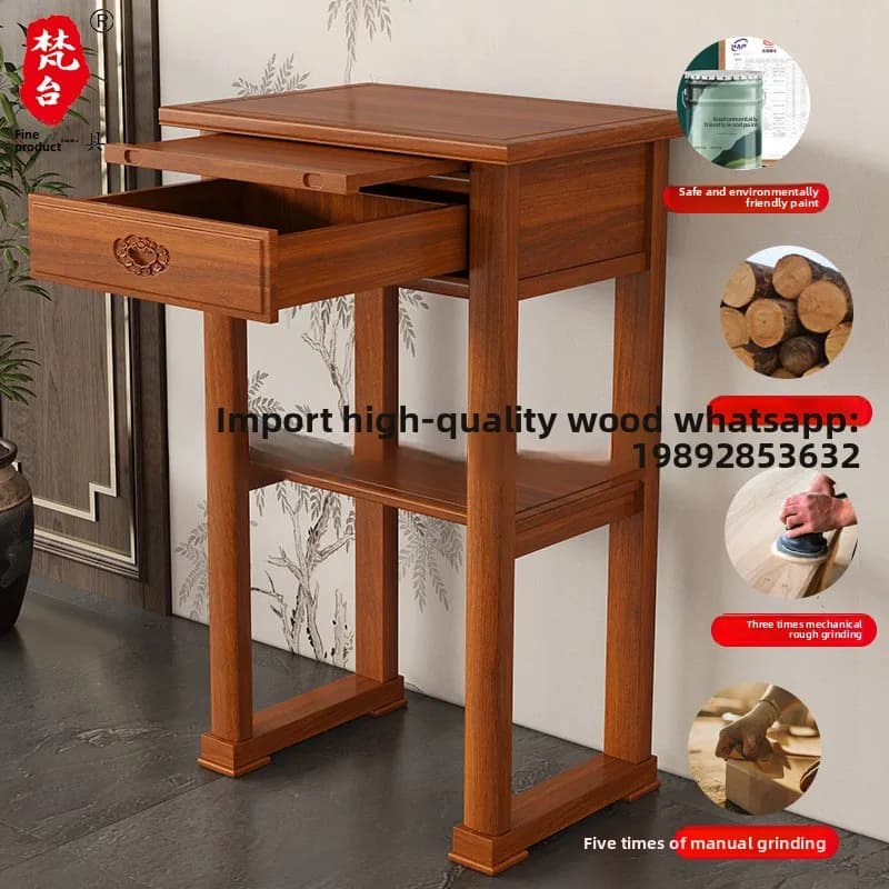 LYY Solid Wood Altar Table for Home Use, Simple New Chinese Style Incense Table, Altar God  Incense  Display Stand