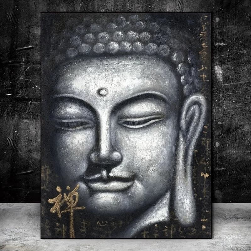 Abstract Buddhism Posters and Prints Wall Art Canvas Painting Wall Art Lord Buddha Pictures for Living Room Decor Unframed