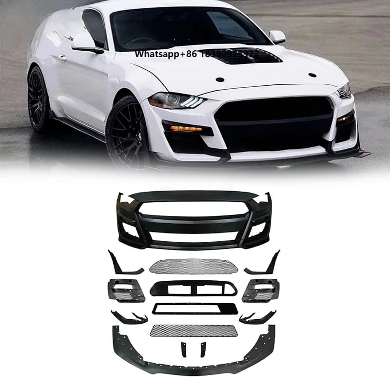 Factory New High Quality Front Bumper with or Without Light for  2018-2023 Upgrade to GT500