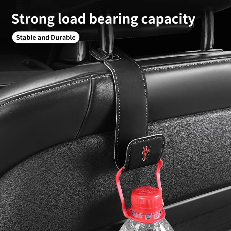 2pcs Car Seat Back Headrest Hook Leather Hanger Auto Interior Accessories For Hongqi HS5 H5 H9 E-QH5 HS7 E-HS9 H7 E-HS3