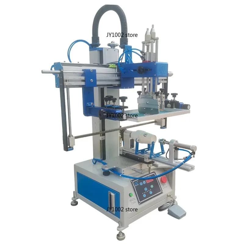 Pneumatic Customize Automatic Bottle Printing Machine Cup Cylindrical Products Pneumatic Small Pens Caps Mug Silk Screen Printer