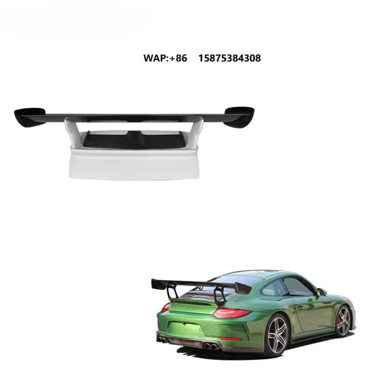 BK Tuning 997.1 997.2 Upgrade GT3 Style Tail Wing Car Body Parts Semi Carbon Fiber Rear Wind for 911 997 Rear Spoiler