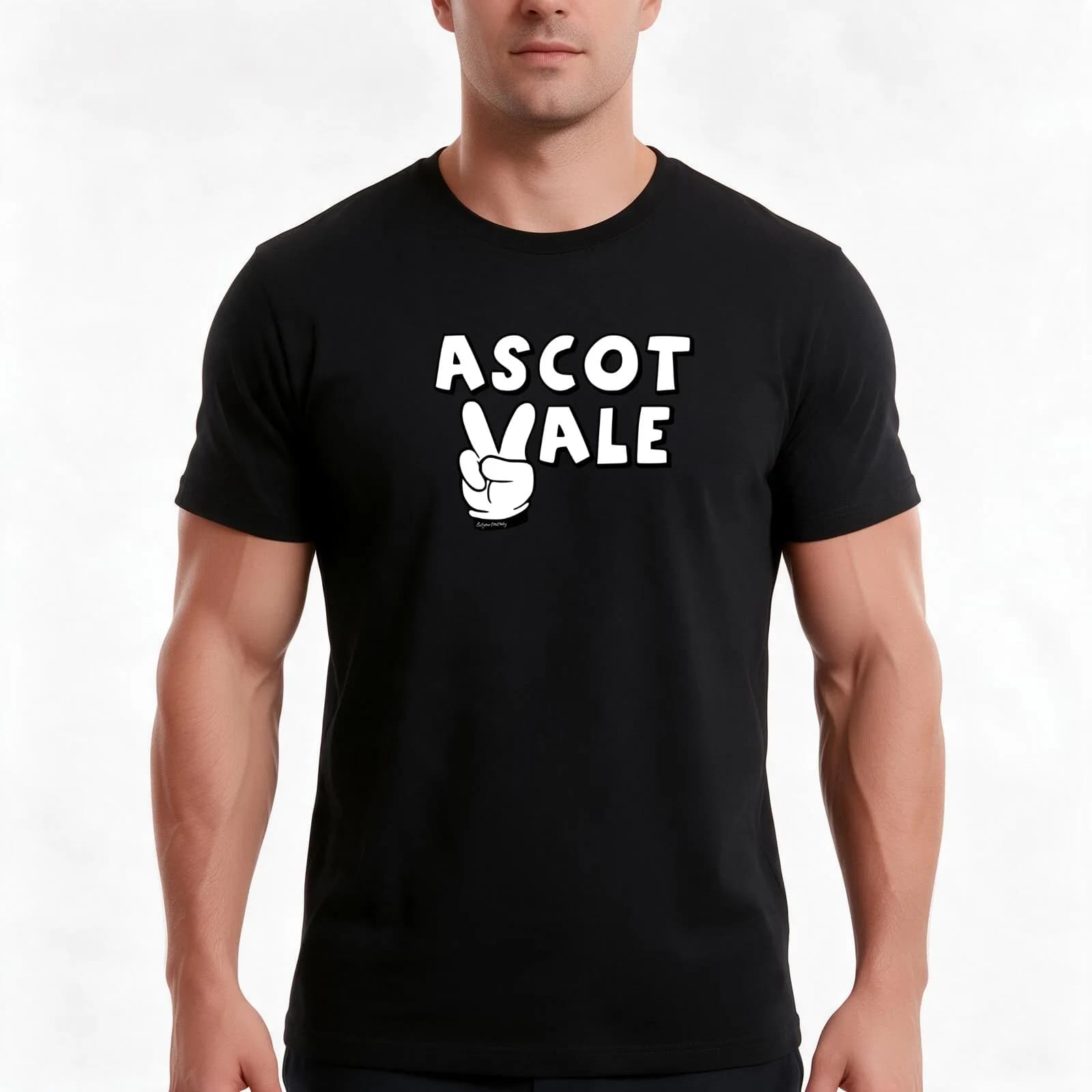 Ascot Vale Peace T-Shirt, Summer Casual Cotton Tee, Oversized Streetwear Tops, Vintage Graphic Print, Loose Fit Short Sleeve