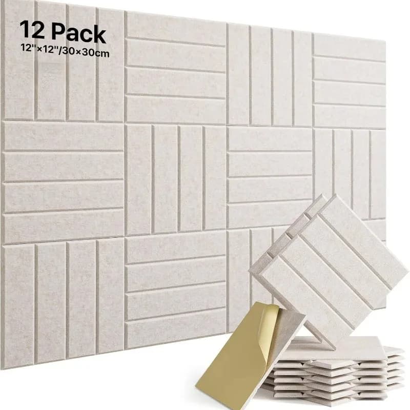 Soundproof Felt Cork Tiles Acoustic Wall Panel Self-adhesive Stickers Sound-absorbing Bulletin Pin Boards for Wall Decorative