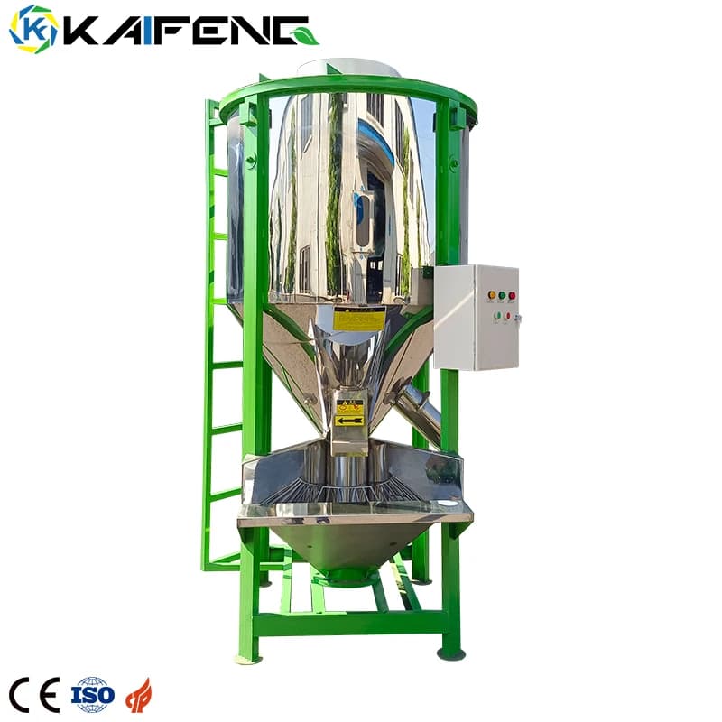 Automatic Stainless Steel Vertical Plastic Mixer 500~15000 Kg Hopper Compound Mixing Machine with Heating