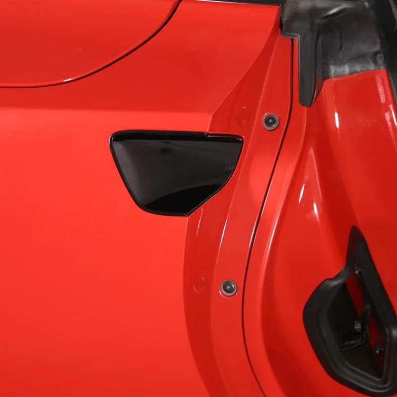 2Pcs ABS Carbon Fiber For Chevrolet Corvette C7 Z06 2014-2019 Car Exterior Door Bowl Protective Sticker Decoration Accessories