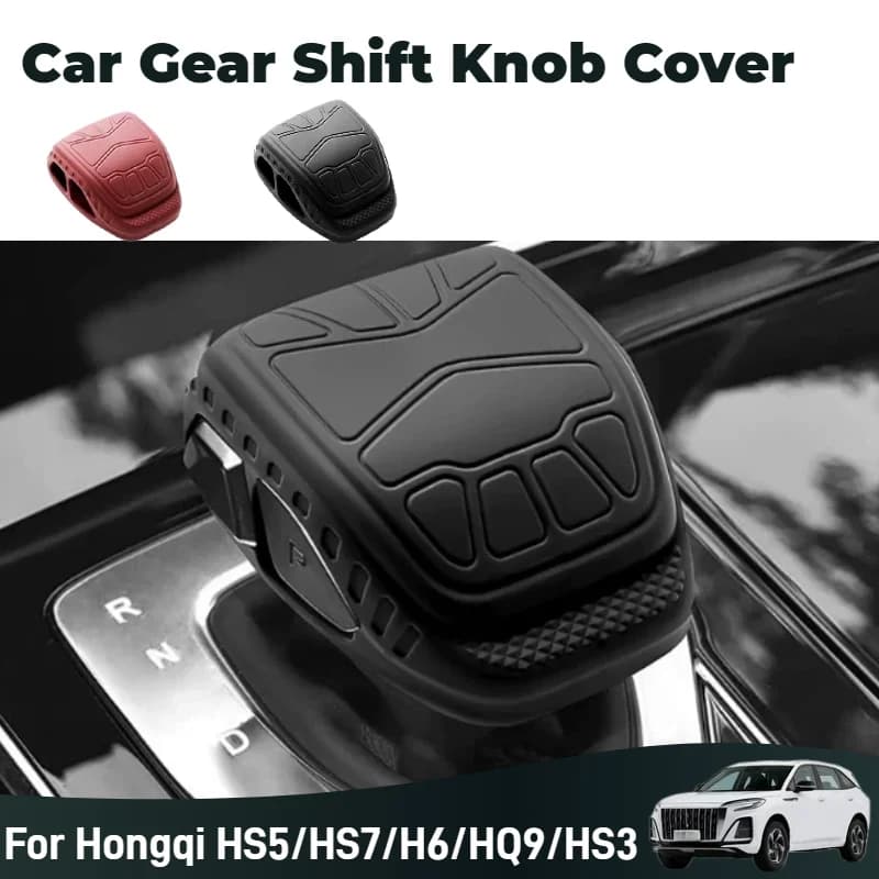 For Hongqi HS5/HS7/H6/HQ9/HS3 Soft Car Gear Shift Knob Cover Silicone Gear Shift Protective Covers Auto Interior Accessory