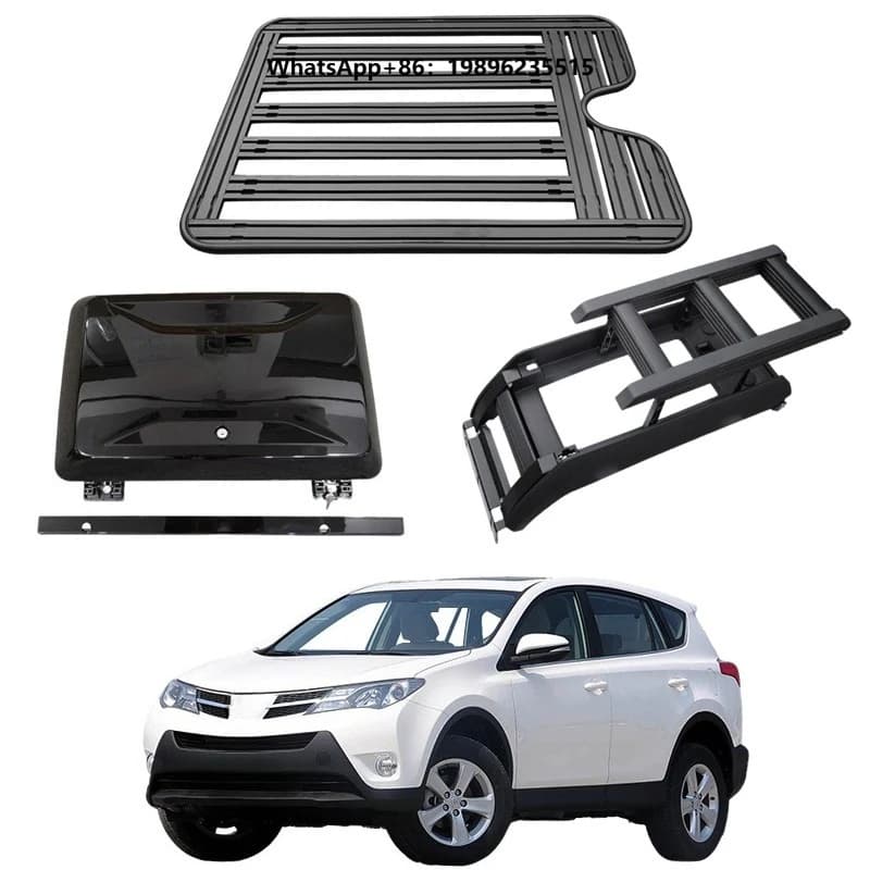 Guality Aluminum Car Roof Cargo Luggage Roof Rack Side Ladder Side Box for RAV4 2009-2013