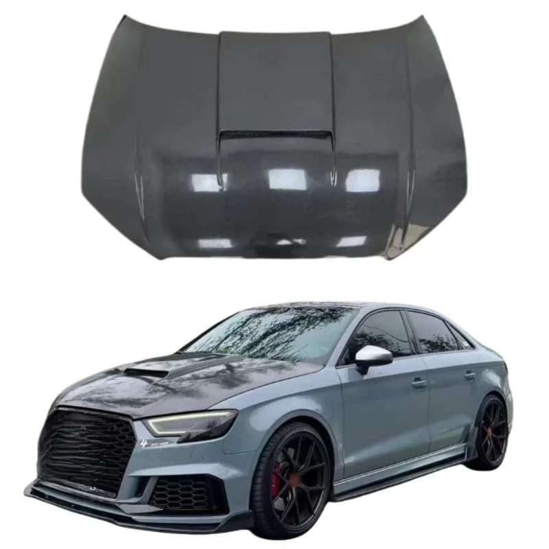 Carbon Fiber Hood for RS3 2017-2020 Front Bonnet Cover Replacement