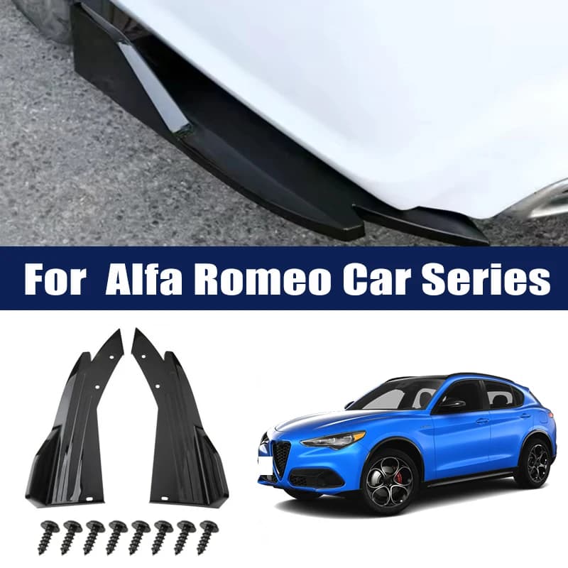 Rear Bumper Lip Diffuser Splitter Canard Protector Front Spoiler Body Kit For Alfa Romeo Giulia Stelvio 4C Giulietta Tonale 156