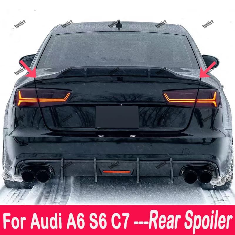 FOR Audi A6 C7 R model modified with high-quality carbon fiber rear spoiler luggage wing 2012-2013-2014-2015-2016-2017-2018