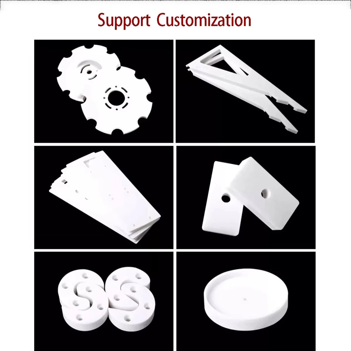 White ABS Solid Plastic Board 0.5-5mm Thickness Customizable DIY Model Machining Accessories