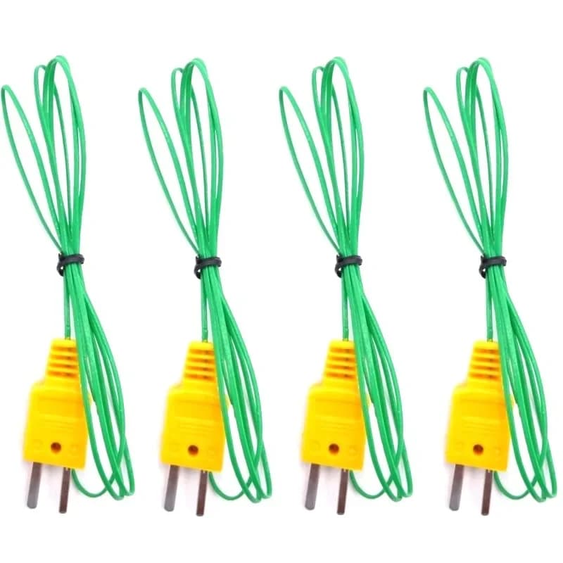 Green wire K type thermocouple wire bead type air probe thermometer general temperature sensing wire 280 ℃