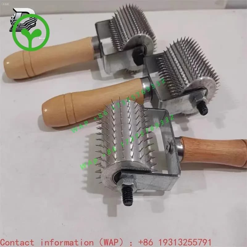 【From China】Handheld  Roller With Handle Roller Small Push Perforation Non-woven Fabric Perforation Customization