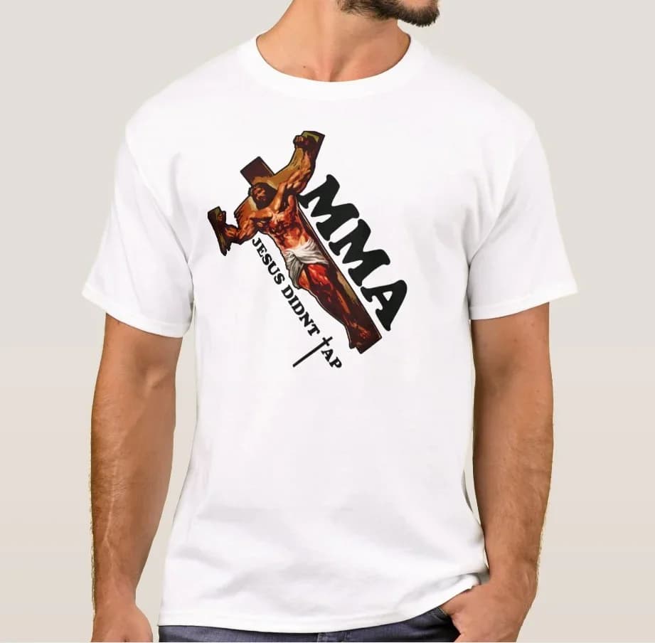 Jesus Didnt Tap. Creative Design MMA Free Combat T-Shirt. Summer Cotton Short Sleeve O-Neck Mens T Shirt New S-3XL