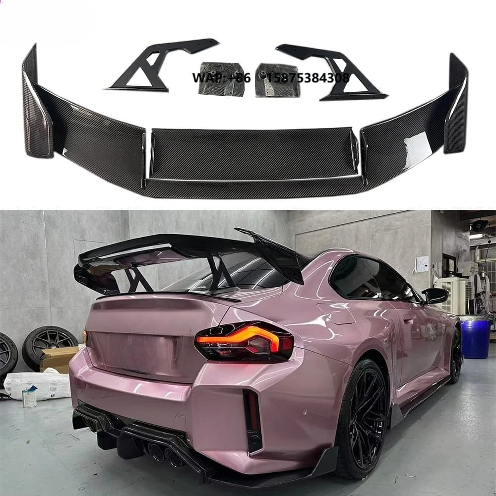 G87 AD Style Dry Carbon Fiber Trunk Rear Spoiler for  M2 G87 Tail Wing Body Kit Modifying Car 2023+