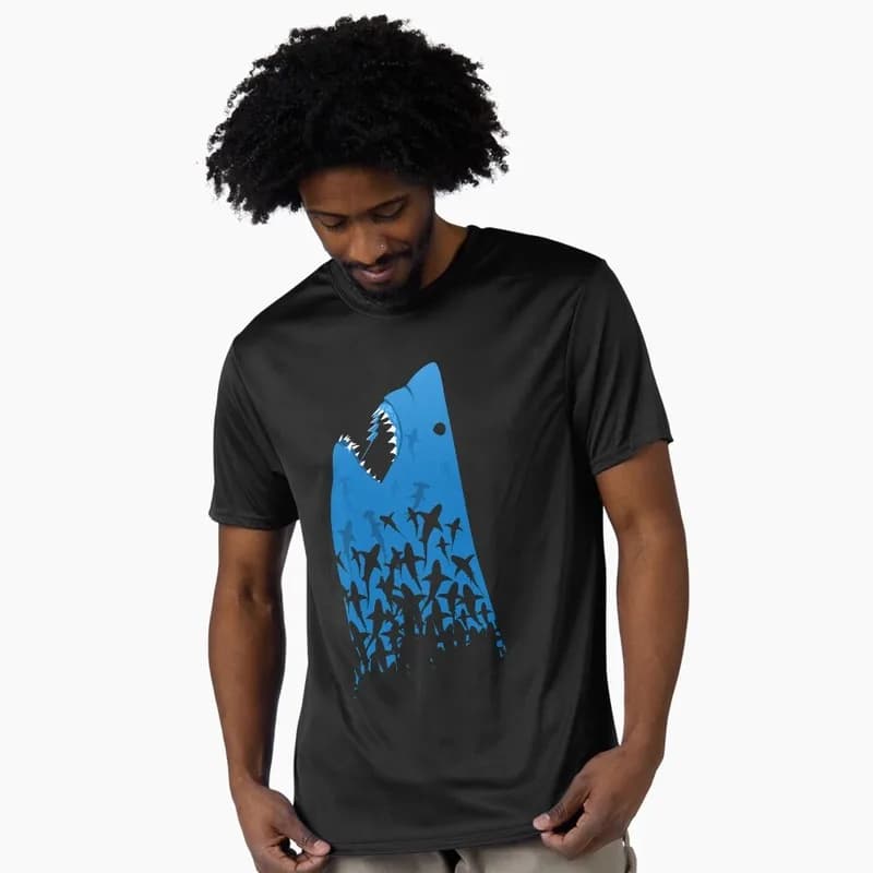 Megalodon Jaws Smile Horror Movie Unisex T Shirt Retro Amity Island Great White Shark print Graphic Tops Short Sleeve Tee S-6XL