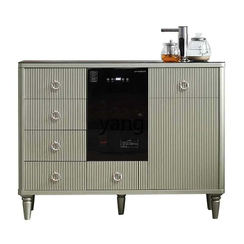 LT American solid wood tea bar machine light luxury fully automatic intelligent belt disinfection water dispenser side cabinet