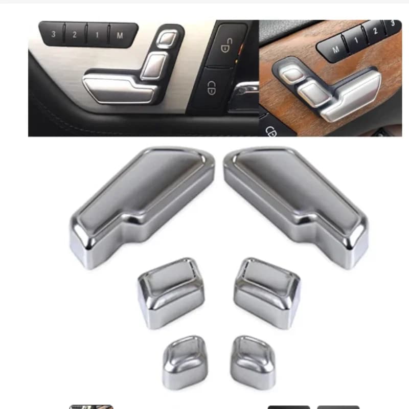 ABS Car Seat Adjust Button Cover Sticker For Mercedes-Benz  GLA 2015-2018