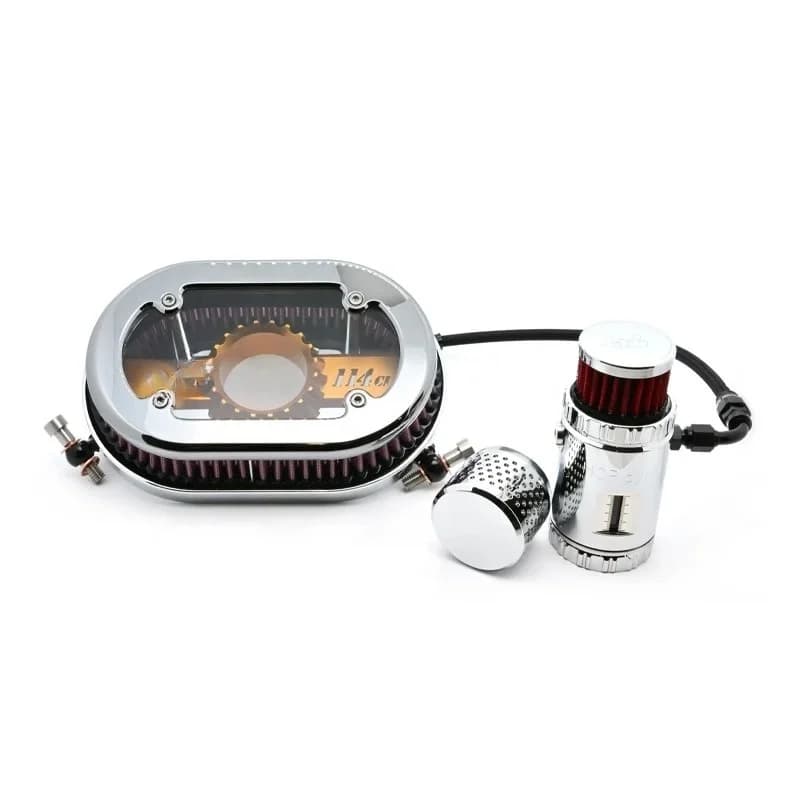 New Touring Softail PB Style Motorcycle Air Intakes See-Through Air Cleaner Catch Can Model Oil Filter Air-Oil Separator