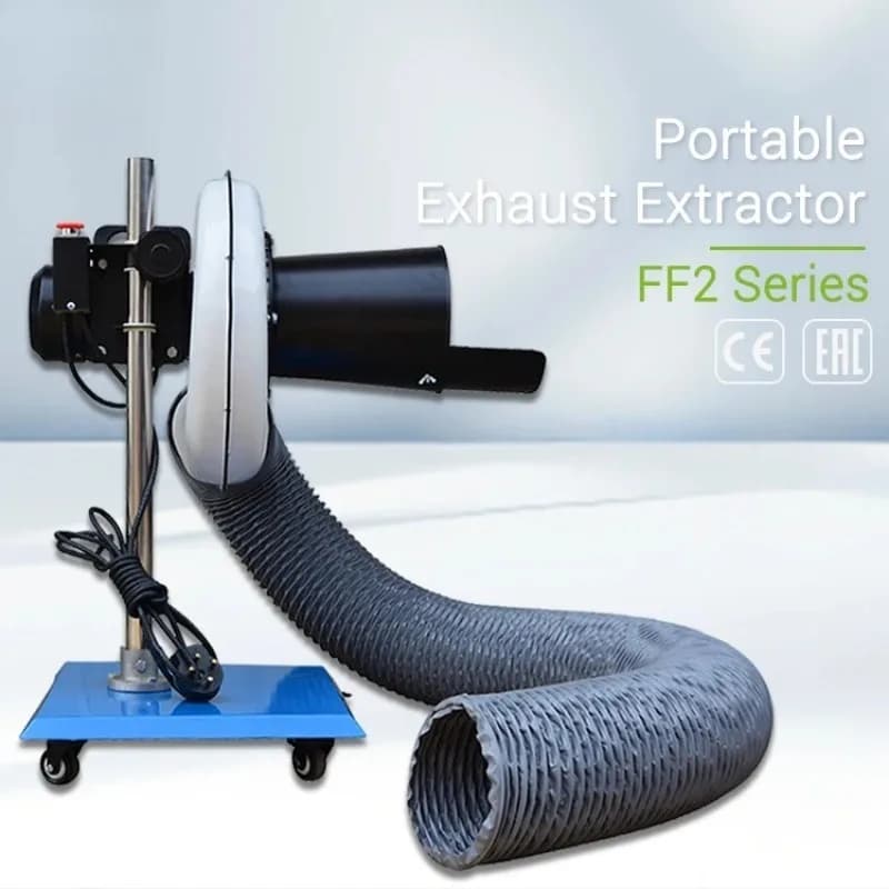 Hot Auto  Extractor System Automatic Exhaust Fume Removing Fan for Vehicle Repair Equipment