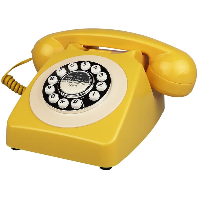 PYJ vintage retro telephone office landline turntable button dial hotel room fixed-line phone