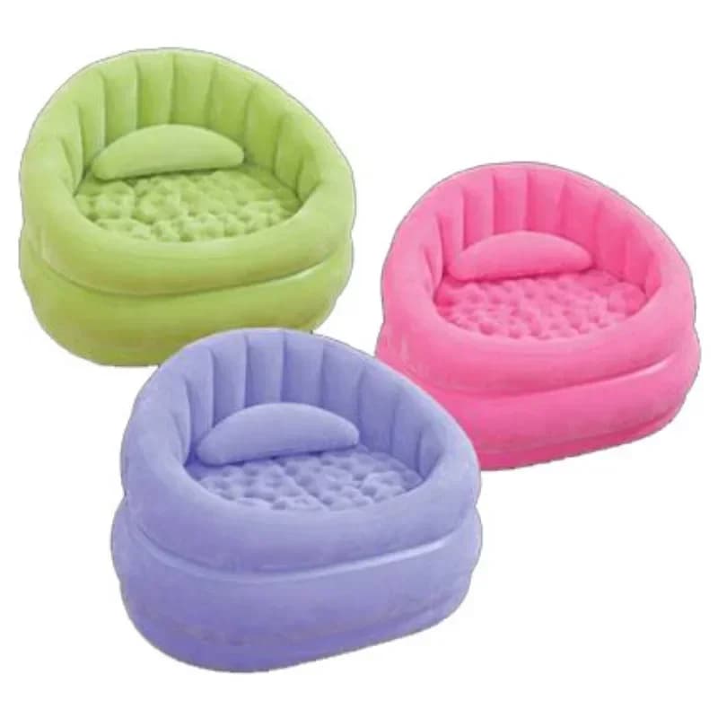 Stylish and comfortable inflatable sofa lazy flocking sofa single recliner