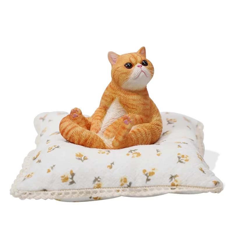 Lazy cat 8.0 model, orange cat cute pet cat animal peripheral gifts tide play desktop model figure