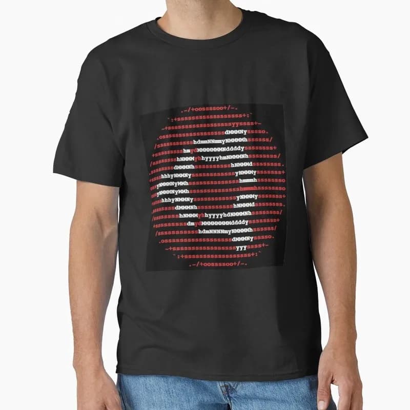 Ubuntu ascii  Linux Operating System Graphic T‑Shirt Short Sleeve Tees Geek IT Developer Fan Gift Streetwear S-6XL